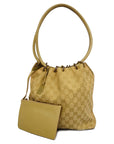 GCCI Women's GG Canvas Shoulder Bag Beige