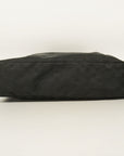 GCCI Horsebit Shoulder Bag Women's GG Canvas Shoulder Bag Black