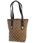 GCCI Women's GG Canvas Tote Bag Beige,Brown