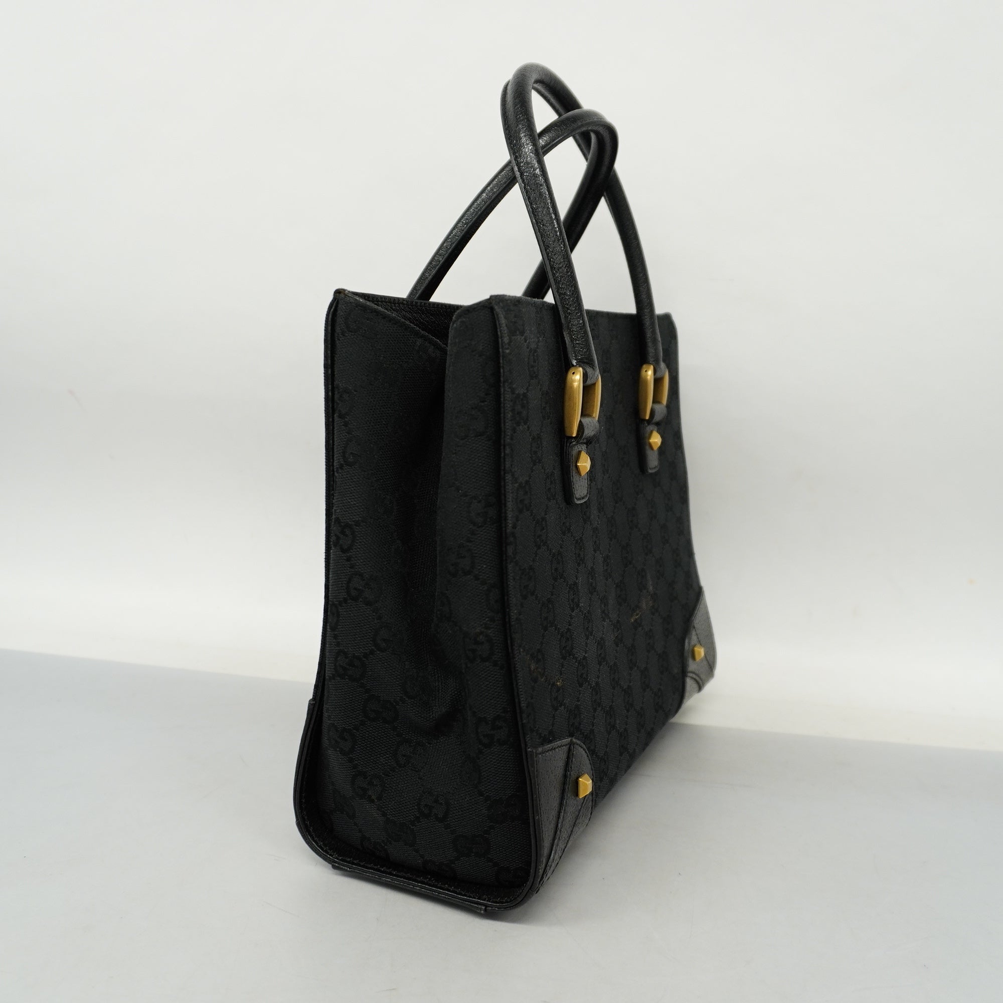 GCCI GG Canvas Handbag Women's Black