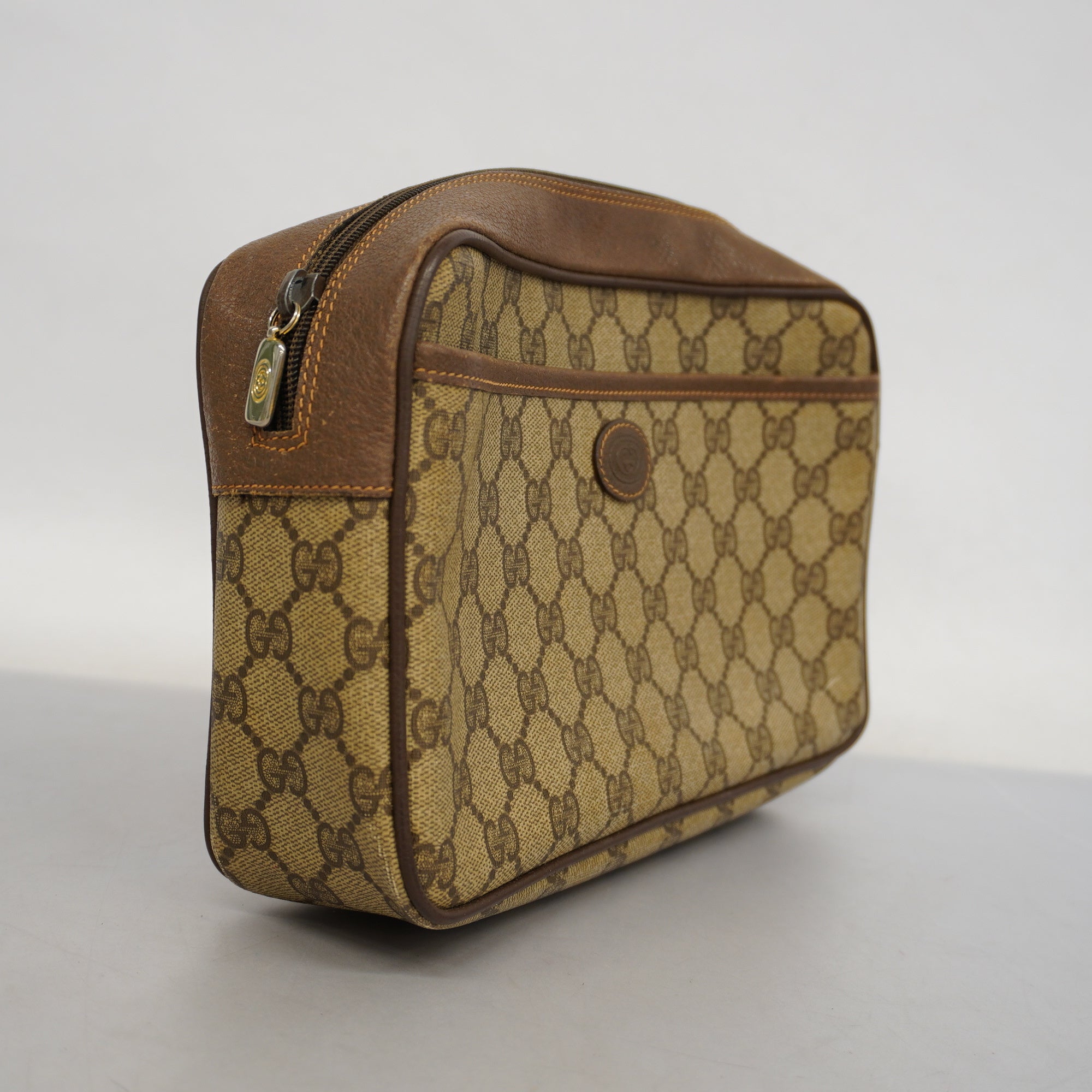 GCCI Clutch Bag .. Women's GG Supreme Clutch Bag Beige,Brown