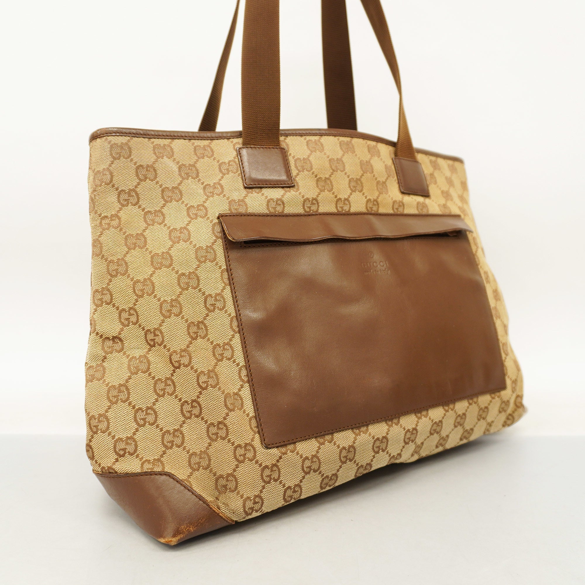 GCCI GG Canvas Tote Bag Women's Tote Bag Beige,Brown