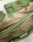 GCCI Bamboo way Bag Leather Handbag,Shoulder Bag Light Green