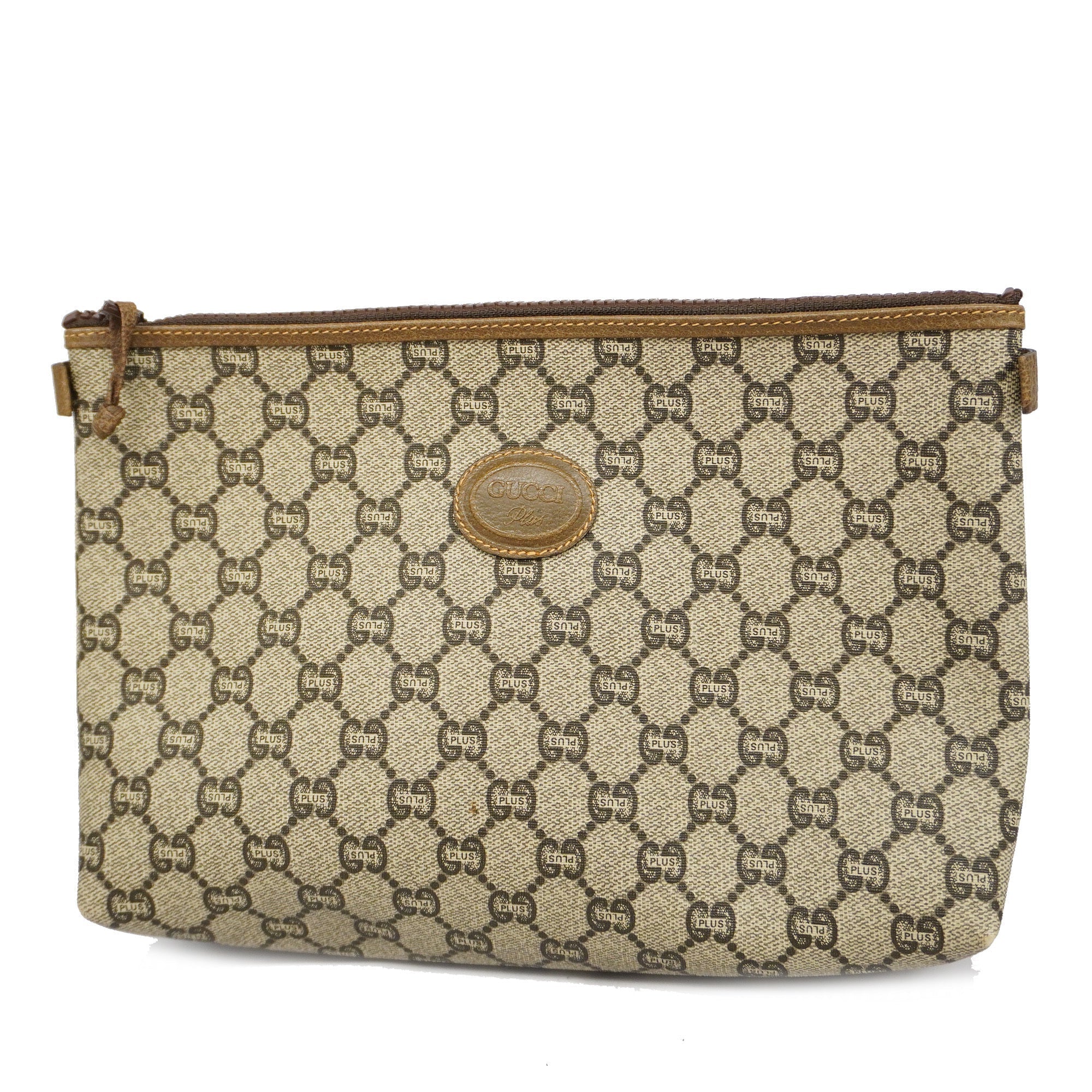 GCCI Clutch Bag Women's GG Plus Clutch Bag Beige