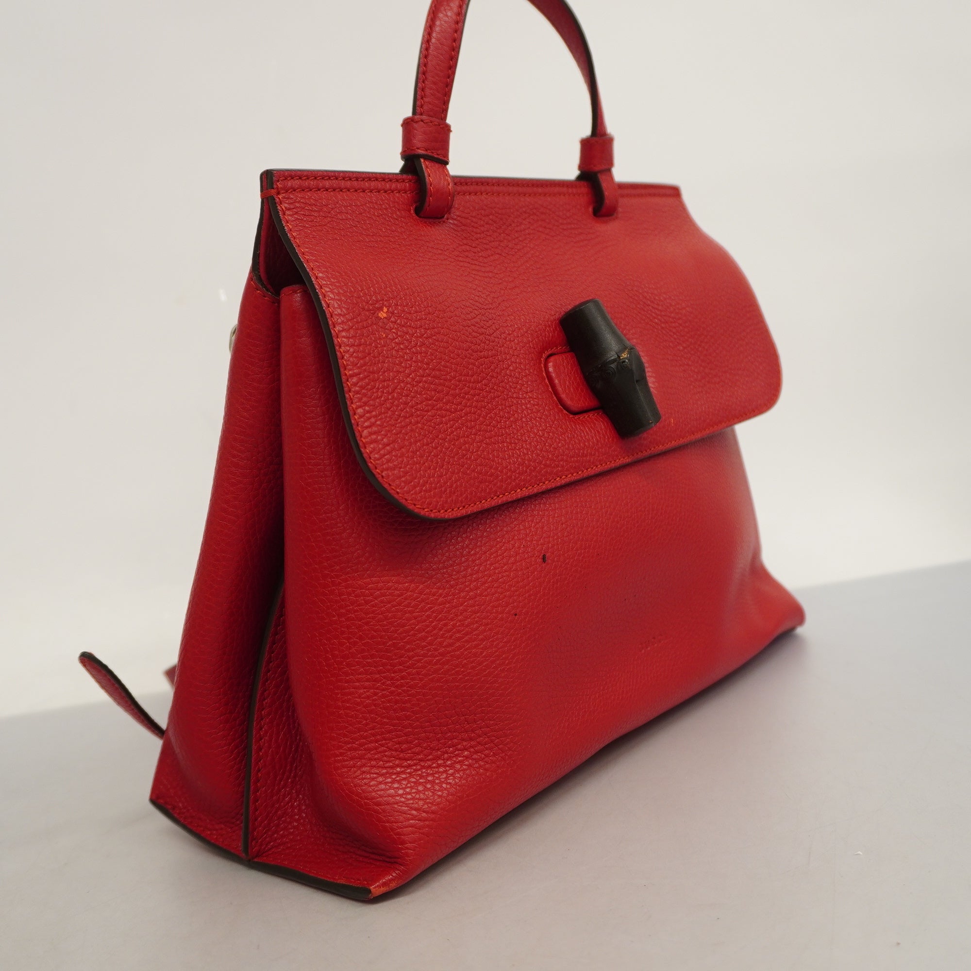 GCCI Bamboo way Bag Women's Leather Handbag,Shoulder Bag Red Color