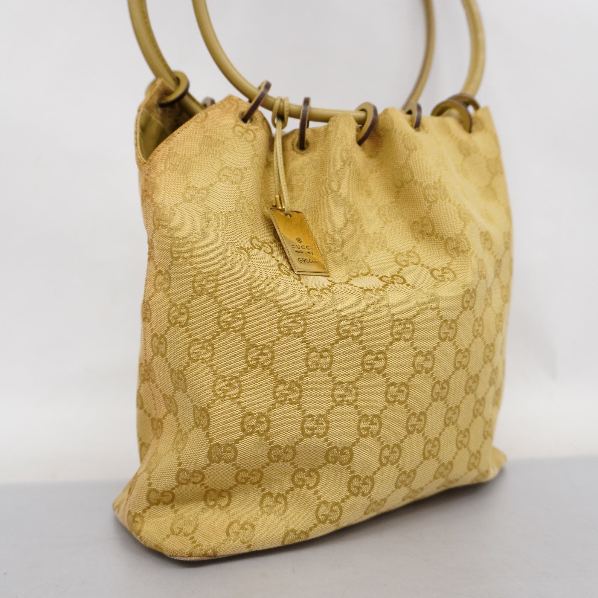 GCCI Women's GG Canvas Shoulder Bag Beige