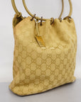 GCCI Women's GG Canvas Shoulder Bag Beige