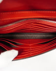 GCCI Interlocking G Women's Leather Shoulder Bag Red Color