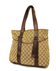 GCCI GG Canvas - Women's Leather Tote Bag Beige,Brown