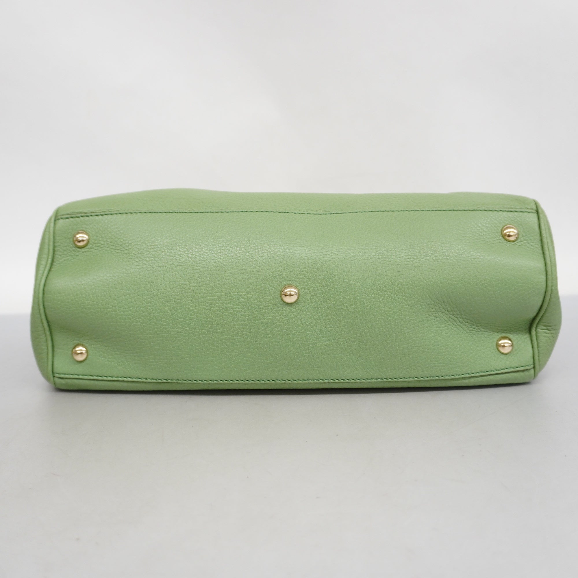 GCCI Bamboo way Bag Leather Handbag,Shoulder Bag Light Green