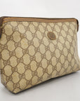 GCCI Women's GG Supreme Clutch Bag Beige