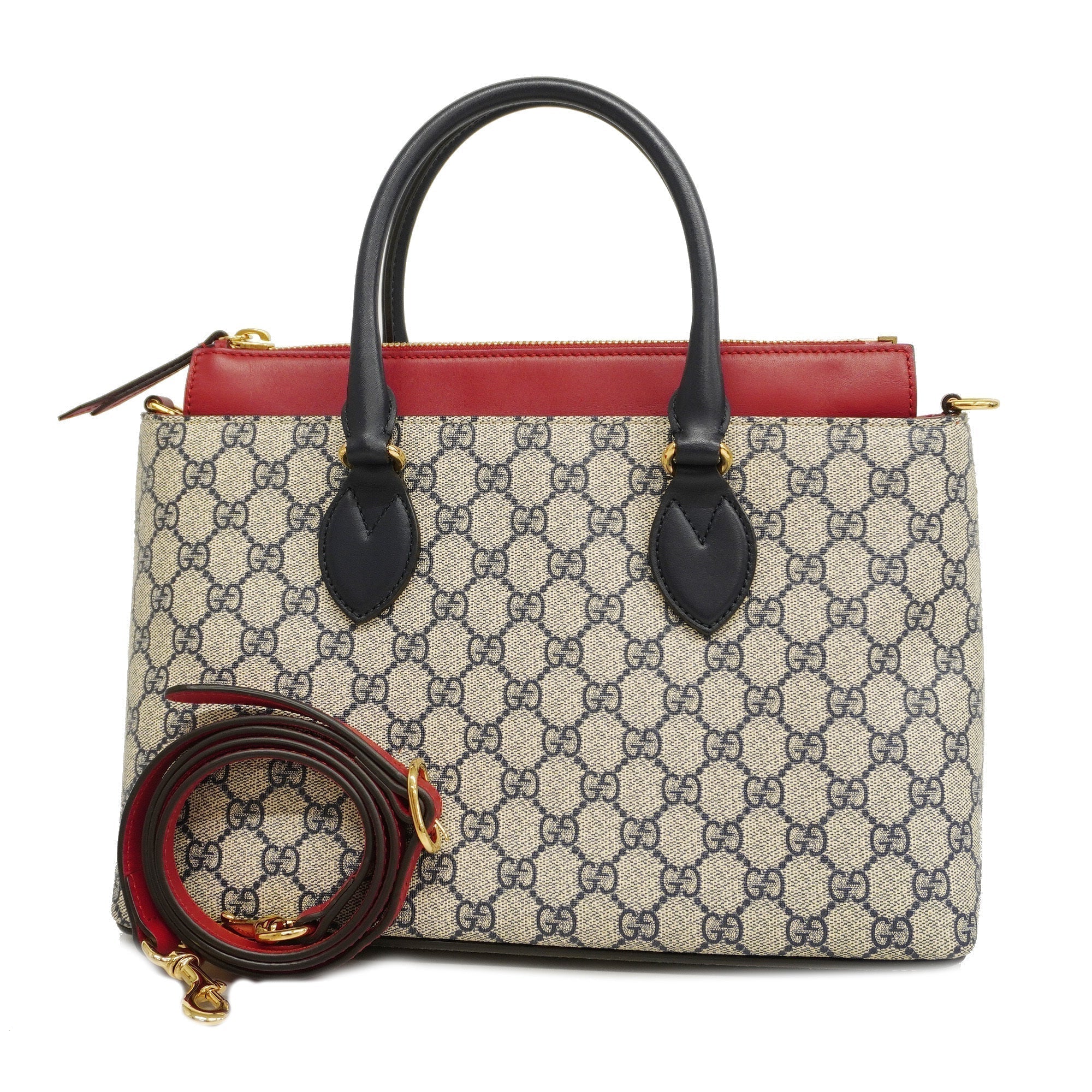 GCCI way Bag Women's GG Supreme Handbag,Shoulder Bag Navy,Red