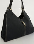 GCCI Jackie Women's GG Canvas,Leather Handbag Black