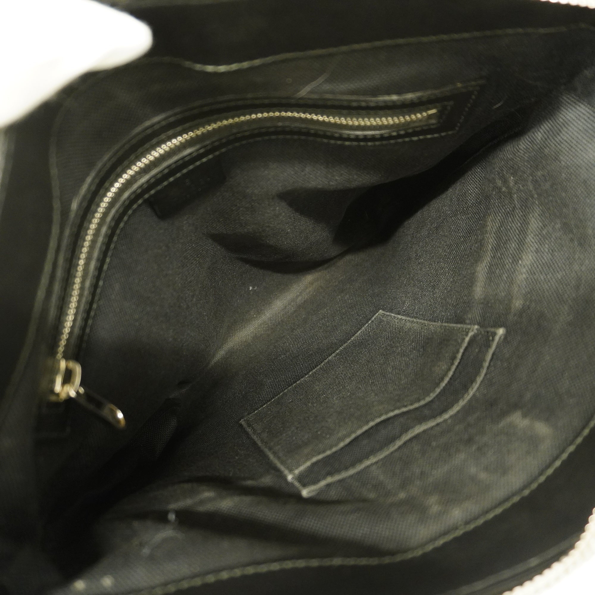 GCCI Men's PVC,Leather Shoulder Bag Black