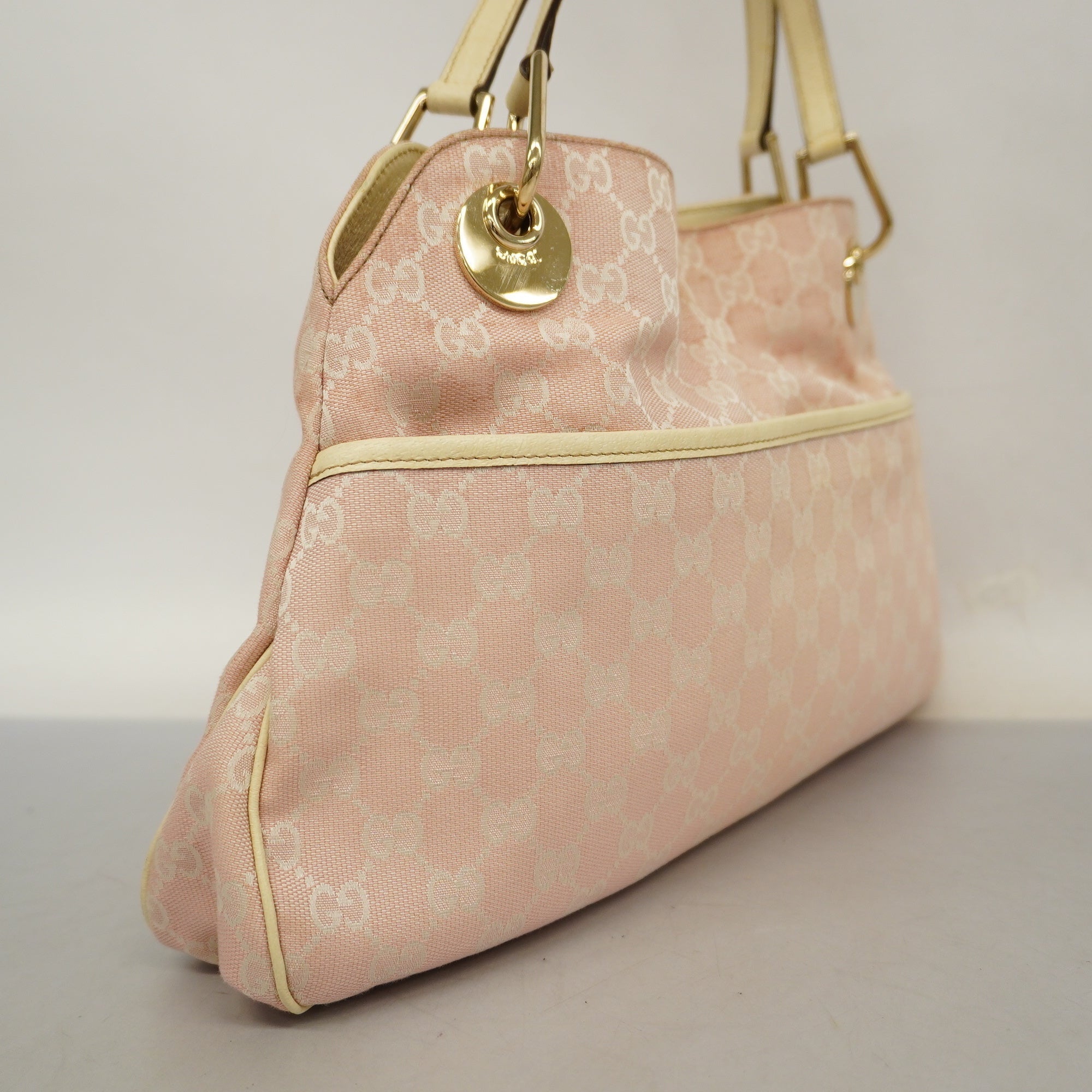 GCCI GG Canvas Handbag Women's Handbag Ivory,Pink