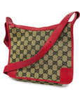 GCCI GG Canvas Shoulder Bag Women's Navy,Red Color