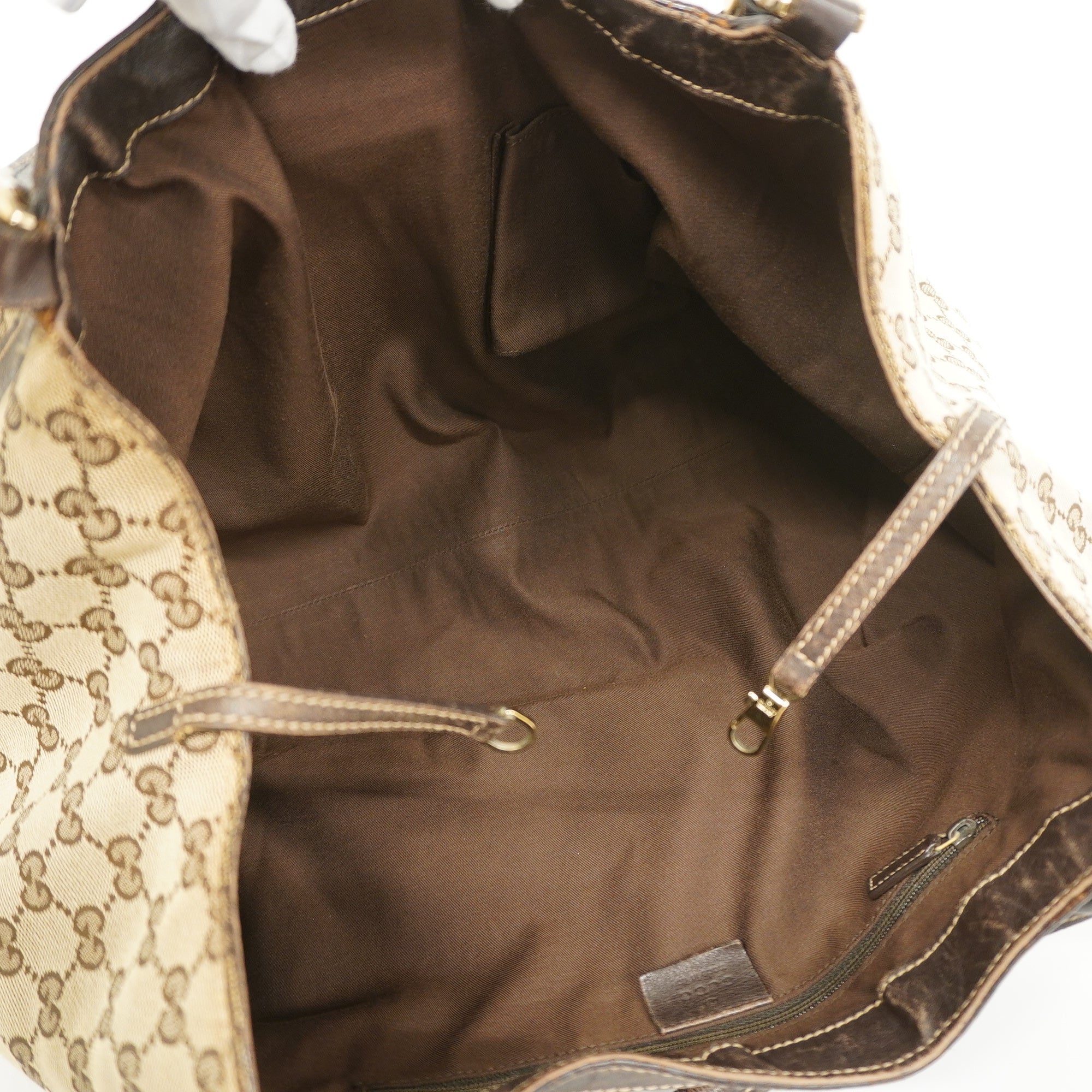 GCCI GG Canvas Abby Women's Tote Bag Beige,Brown