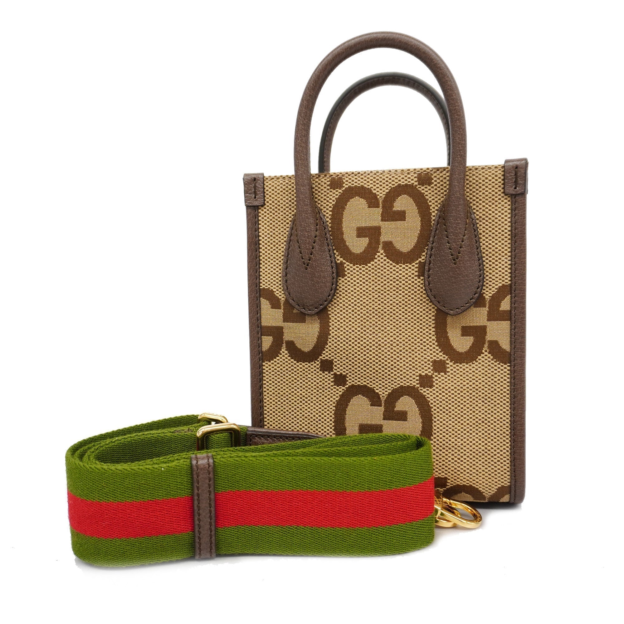 GCCI way Bag Jumbo GG Women's Canvas,Leather Handbag,Shoulder Bag