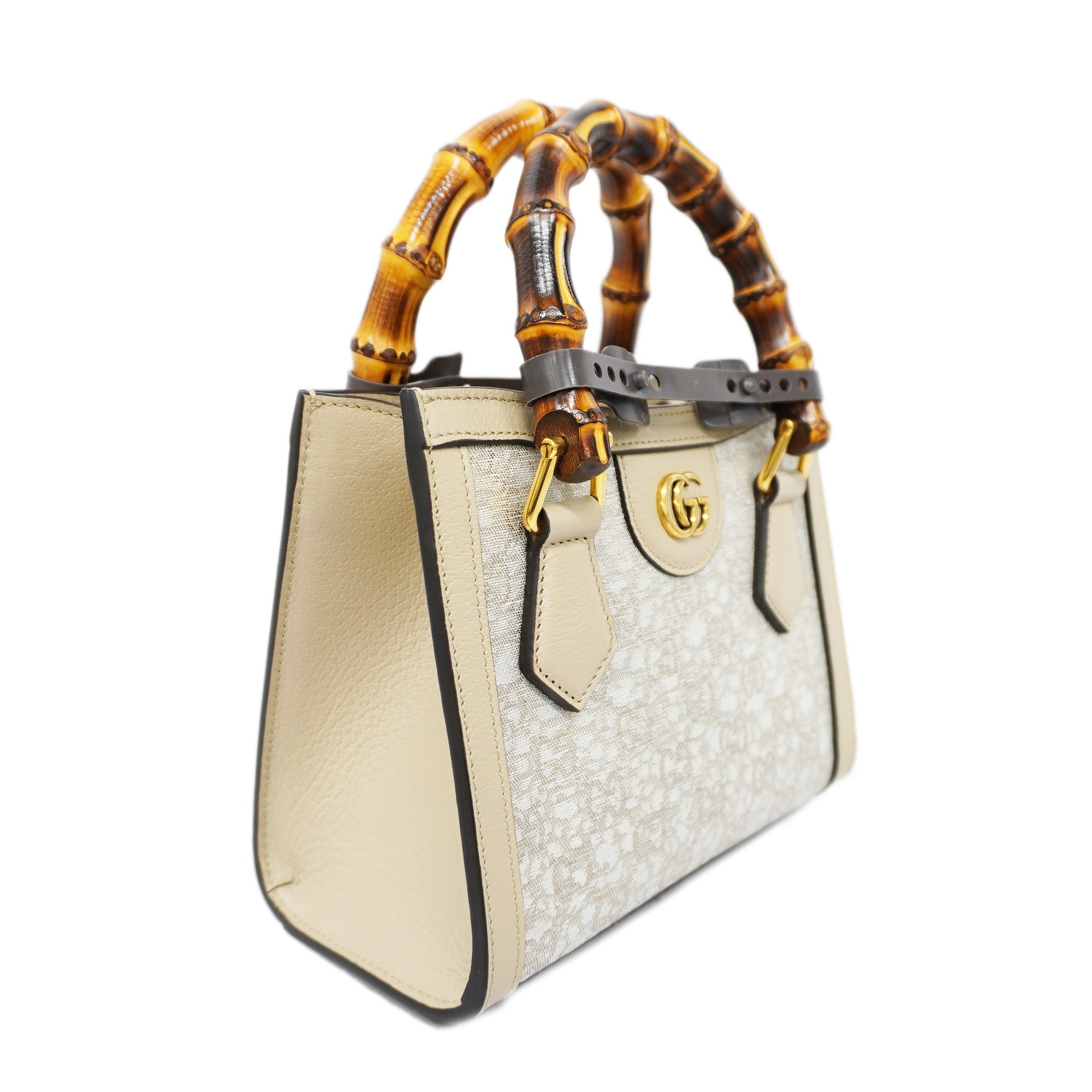 GCCI way Bag Diana Leather,Canvas Handbag,Shoulder Bag Grayish