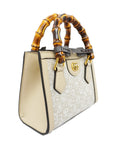GCCI way Bag Diana Leather,Canvas Handbag,Shoulder Bag Grayish