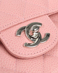 CHNL Classic Double Flap Medium Shoulder Bag Pink Caviar 78592