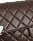 CHNL * 1996-1997 Brown Lambskin Jumbo Classic Flap Bag