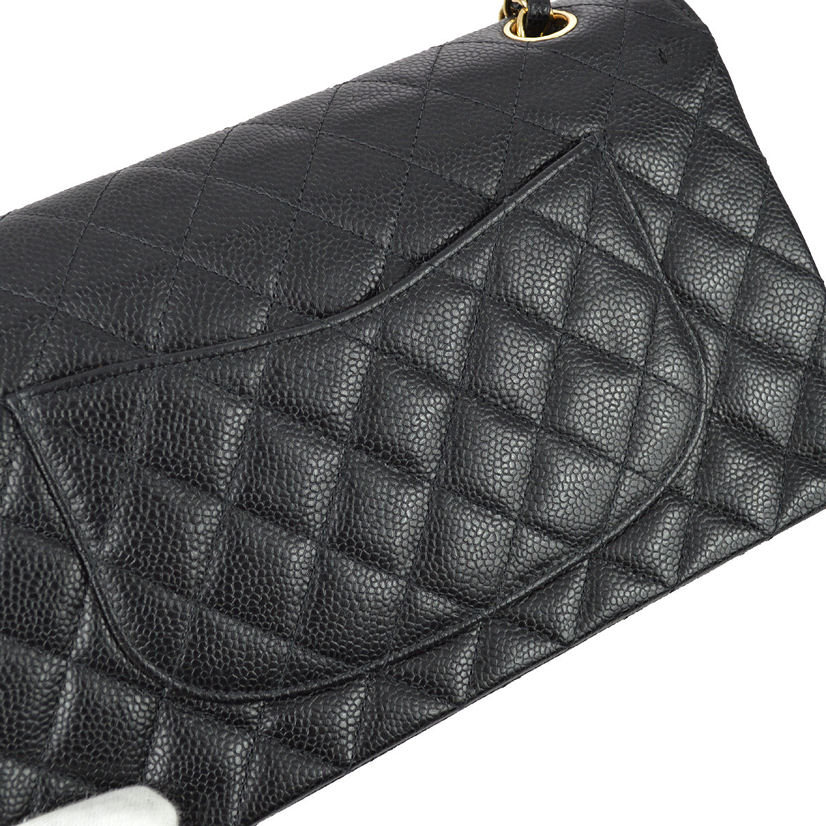 CHNL 2003-2004 Black Caviar Medium Classic Double Flap Bag