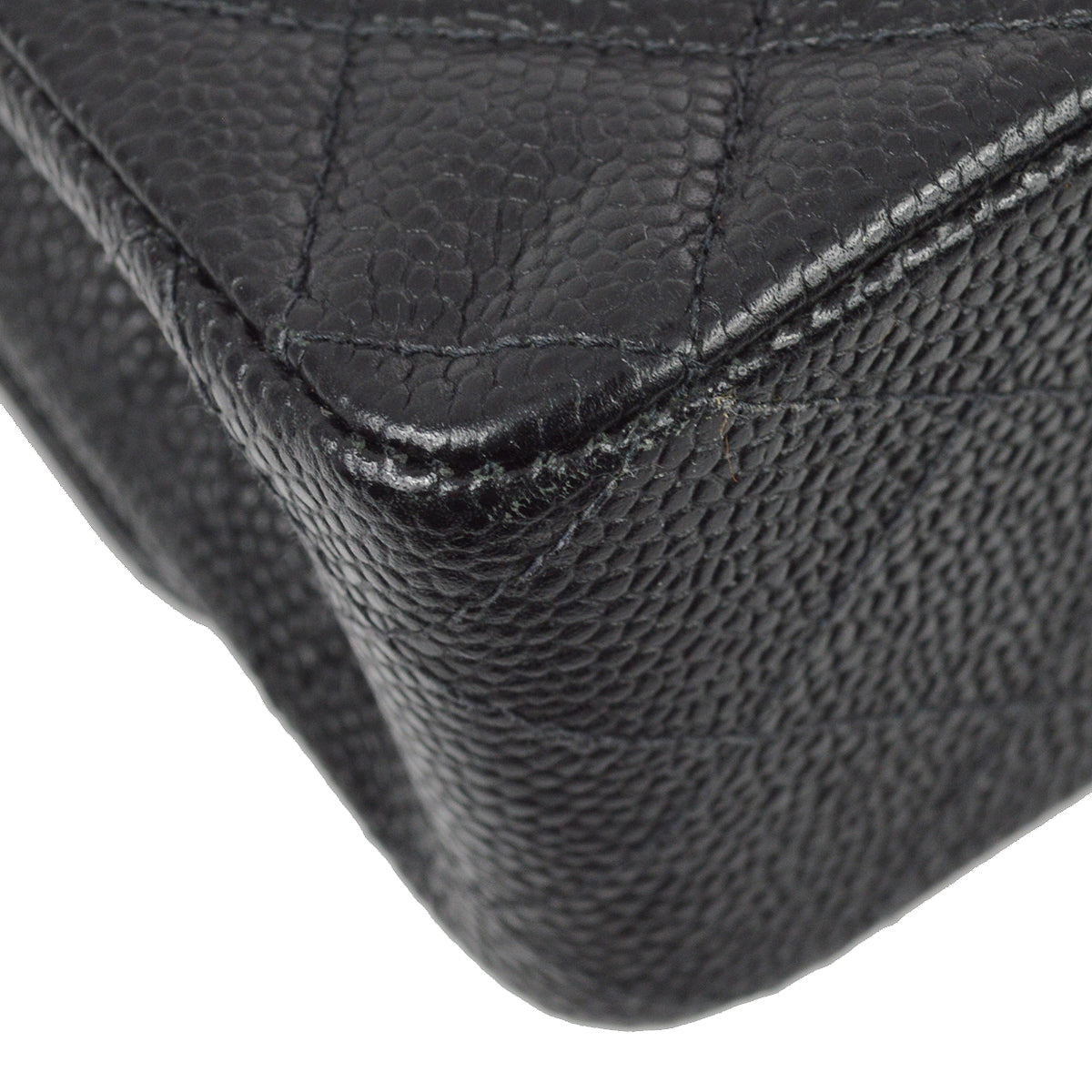 CHNL 2003-2004 Black Caviar Medium Classic Double Flap Bag