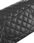CHNL 2006-2008 Black Caviar Medium Classic Double Flap Bag SHW