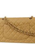 CHNL 2001-2003 Beige Caviar Medium Classic Double Flap Bag