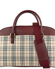 BBERRY Beige Bordeaux Check way HandBag
