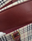 BBERRY Beige Bordeaux Check way HandBag