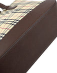 BBERRY Beige Check Tote Shoulder Bag