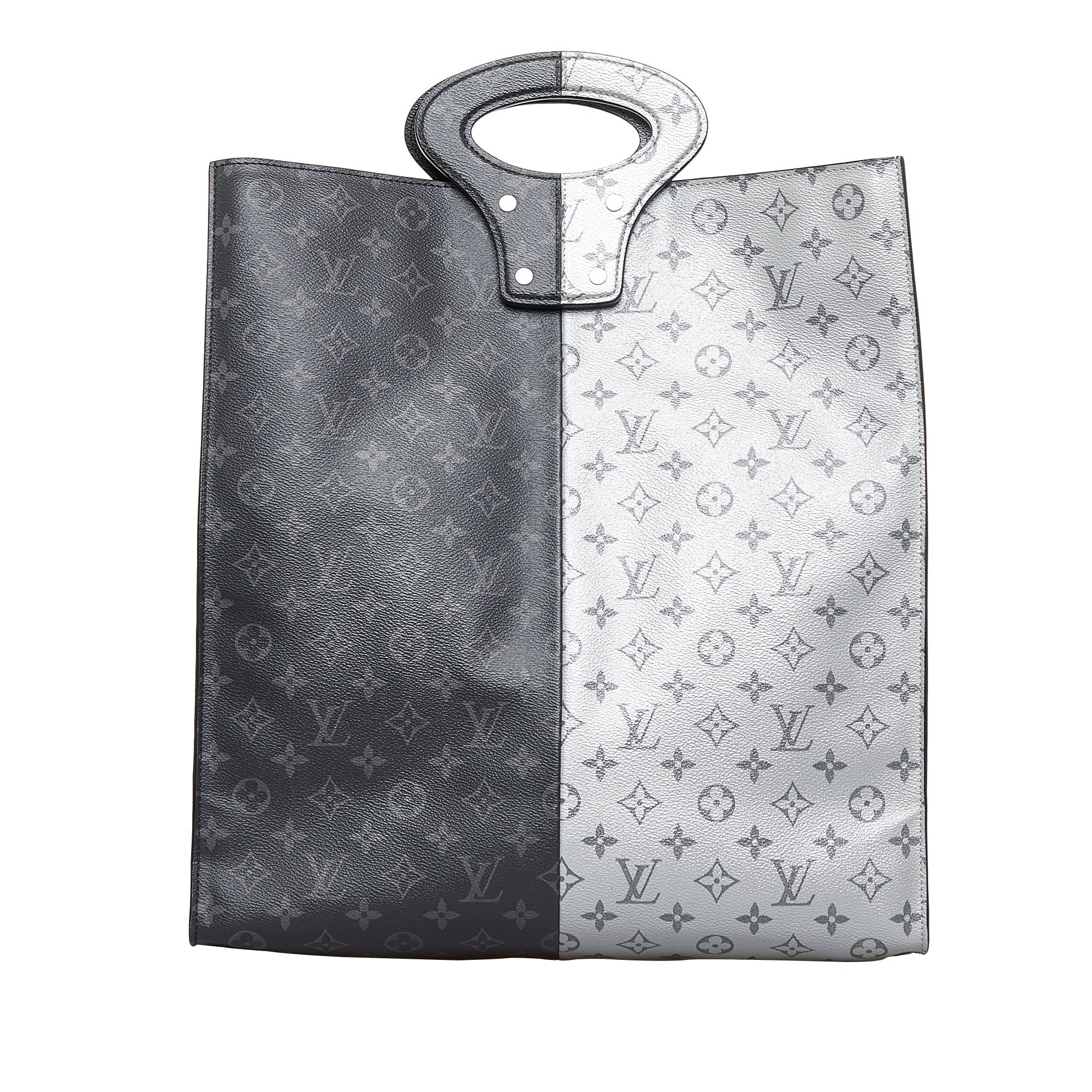 Black LV Split Monogram Eclipse North South Tote