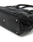 BBERRY Black Quilted Patent Leather Beaton Tote (SHA-)