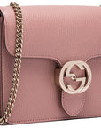 (WMNS) GCCI Leather Bag Single-Shoulder Bag Pink -CAOG-