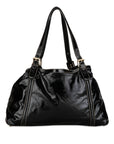 GCCI Bride Double G Sy Line Tote Bag Black G Patent Leather GCCI