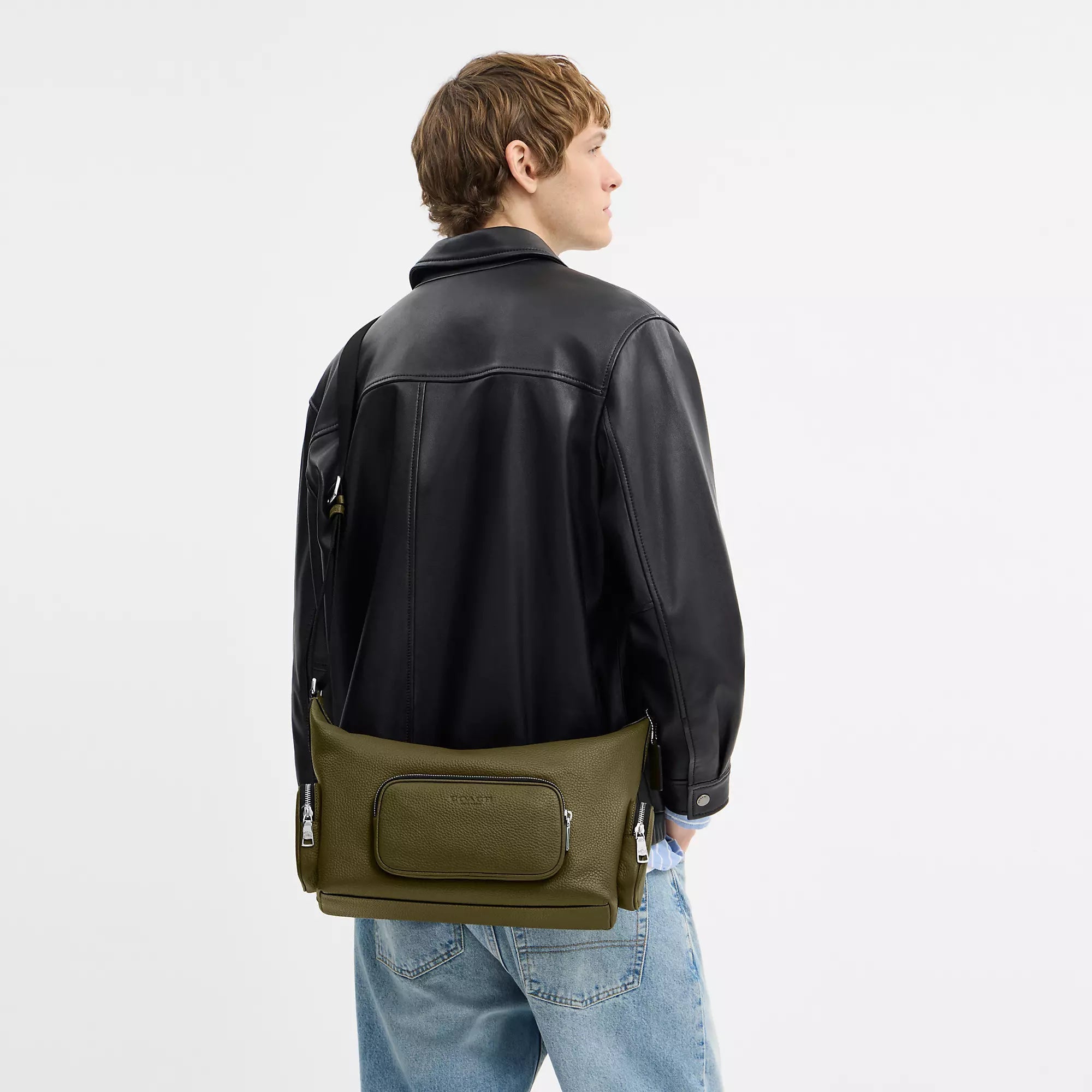 Finn Crossbody Bag With Pockets (Gunmetal/Black)
