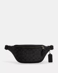 Warren Mini Belt Bag In Signature Canvas (Gunmetal/Charcoal/Black)