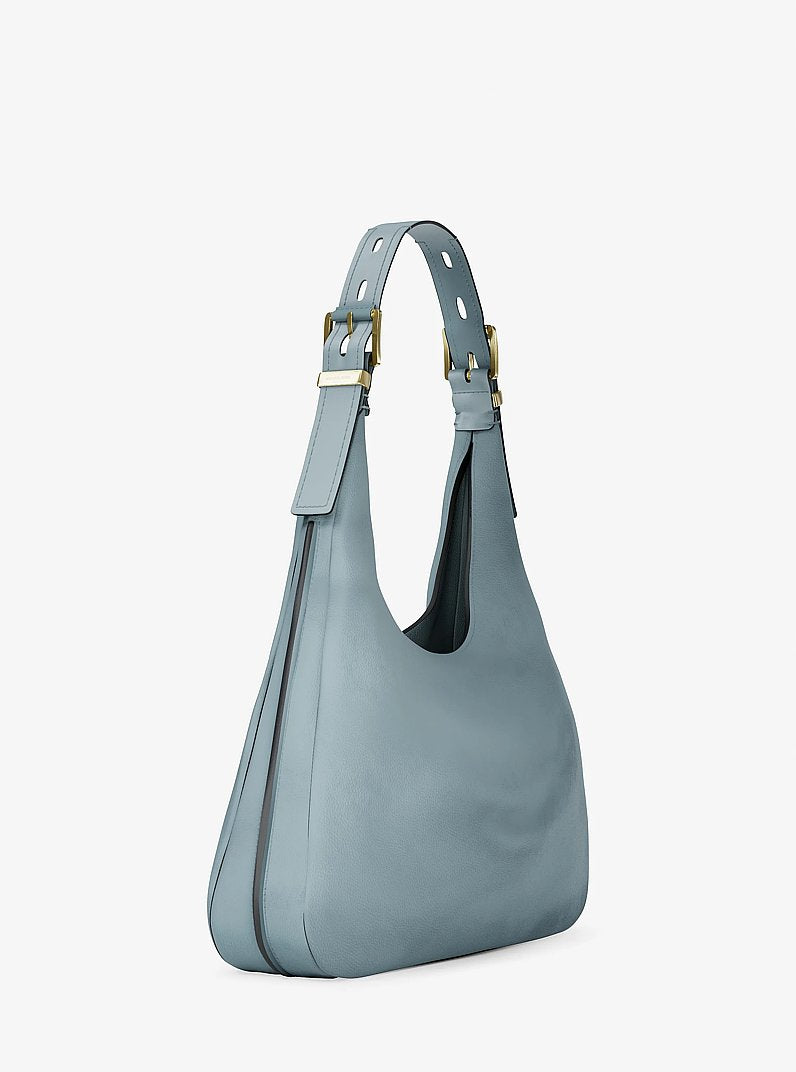 Nolita Large Nubuck Hobo Shoulder Bag (CHAMBRAY)