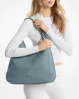 Nolita Large Nubuck Hobo Shoulder Bag (CHAMBRAY)