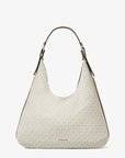 Nolita Large Signature Logo Hobo Shoulder Bag (VANILLA/ACORN)
