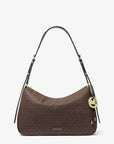 Nolita Medium Signature Logo Shoulder Bag (BROWN/BLK)