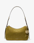 Nolita Medium Nubuck Shoulder Bag (PISTACHIO)