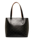 Black LV Monogram Mat Stockton Tote Bag
