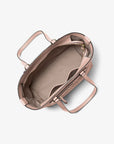 Jet Set Travel Medium Logo Embossed Leather Tote Bag (SOFT PINK)