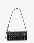 Izzy Small Pebbled Leather Barrel Pochette (BLACK)
