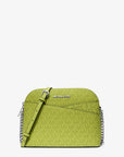 Jet Set Travel Medium Logo Dome Crossbody Bag (LIME)