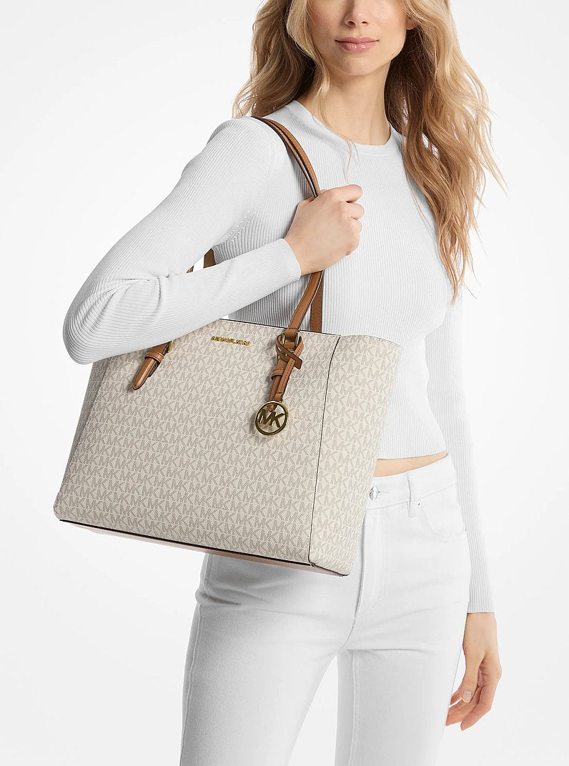 Charlotte Large 3-in-1 Signature Logo Tote Bag (VANILLA)
