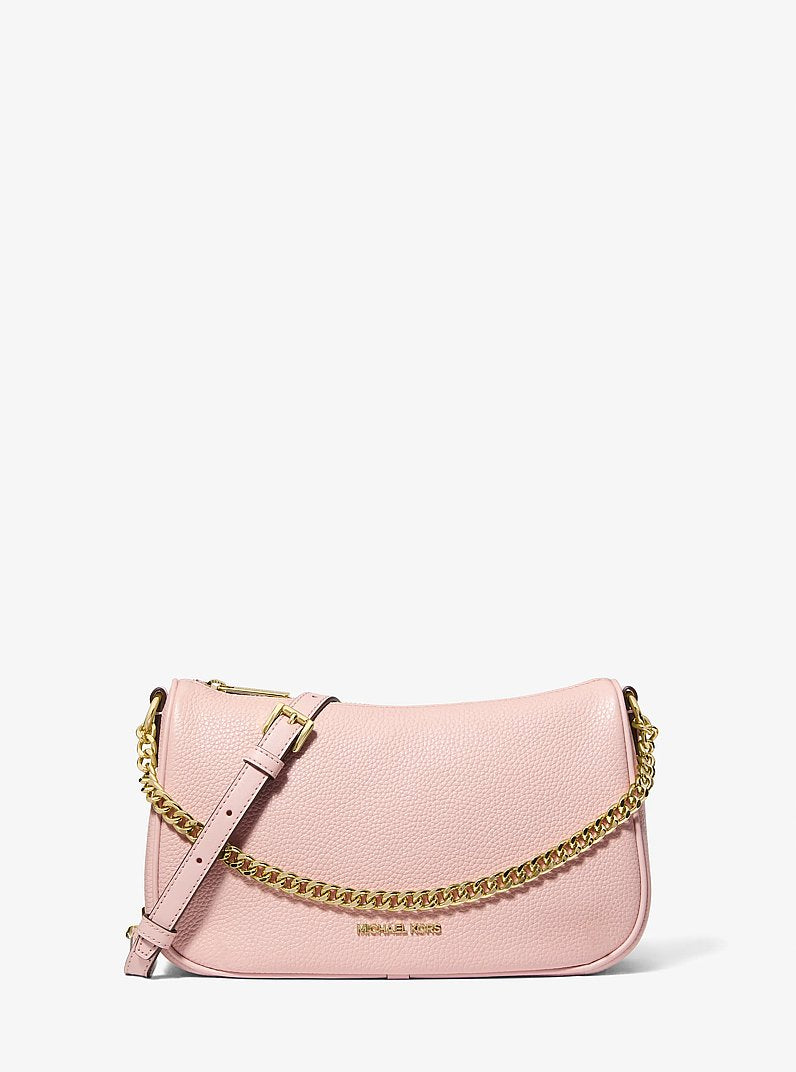 Carmela Medium Pebbled Leather Convertible Crossbody Bag (POWDER BLUSH)